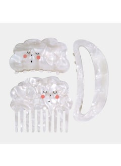 INH INH Hair Claw Clips  Wide Tooth Comb Set  3 pc Acetate Hair Accessories 