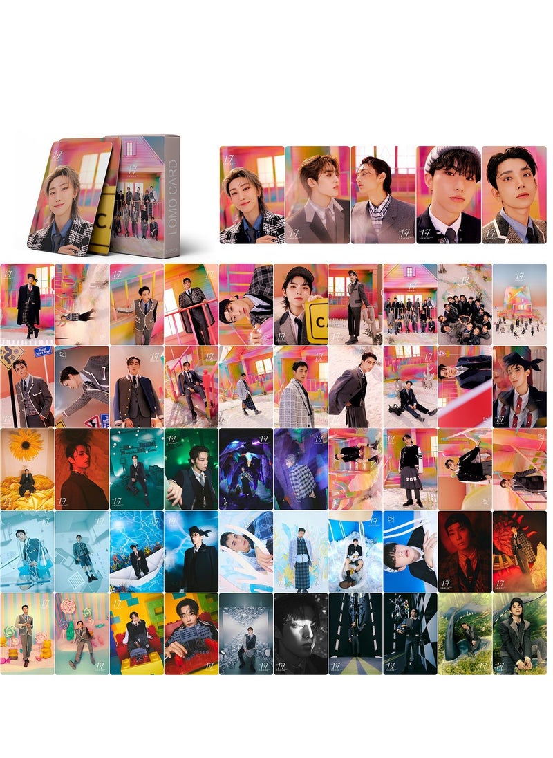 EHOME - 55Pcs SEVENTEEN 2024 New Album '17 IS RIGHT HERE' Lomo Card - Image 1