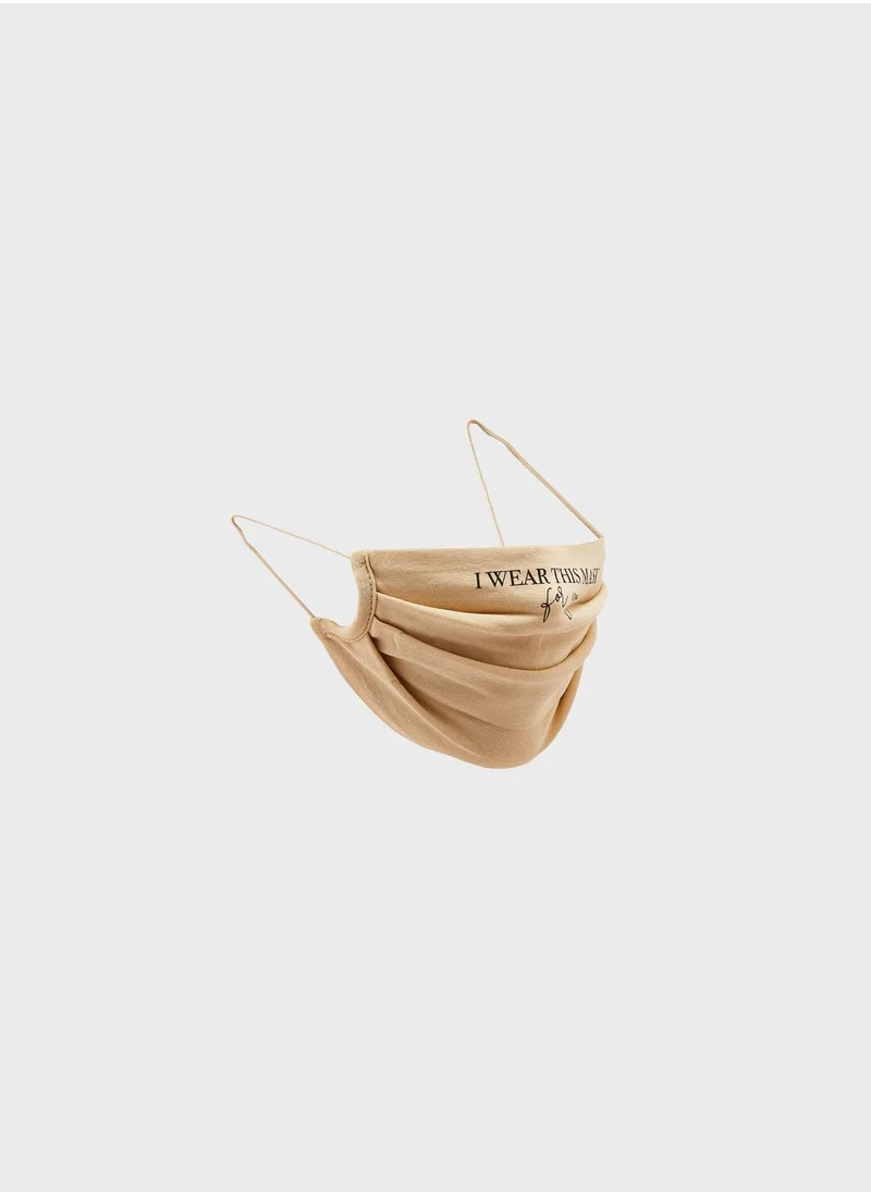 ONLY Text Printed Face Mask