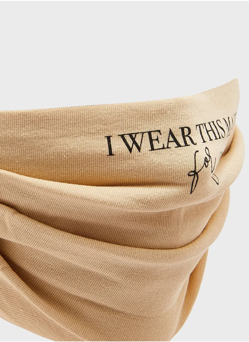 ONLY Text Printed Face Mask