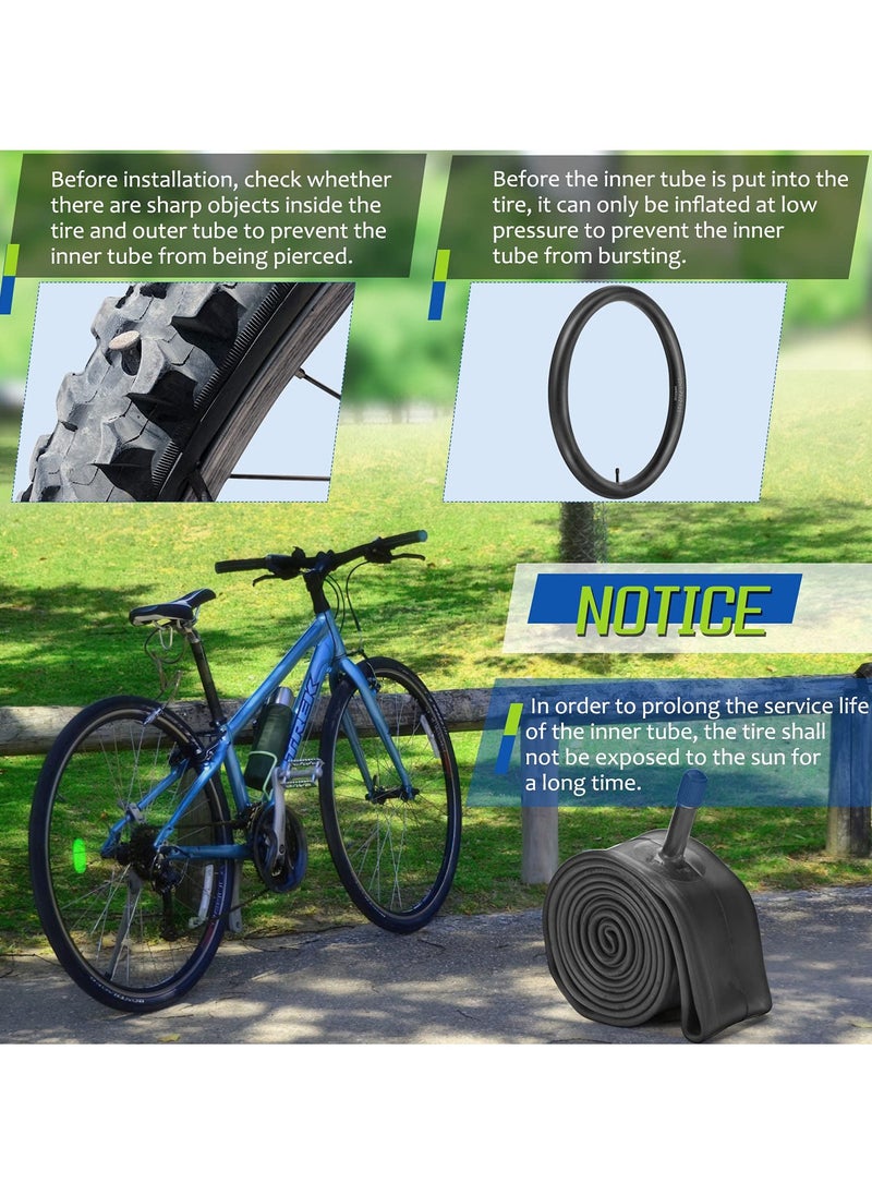 SYOSI 2 Pcs 16" Bicycle Tubes, 16x1.75-2.125 Inches Bicycle Tube with 2 Tire Levers Butyl Rubber Bike Inner Tube with 32mm Schrader Valve for Road/MTB/Kids Bike