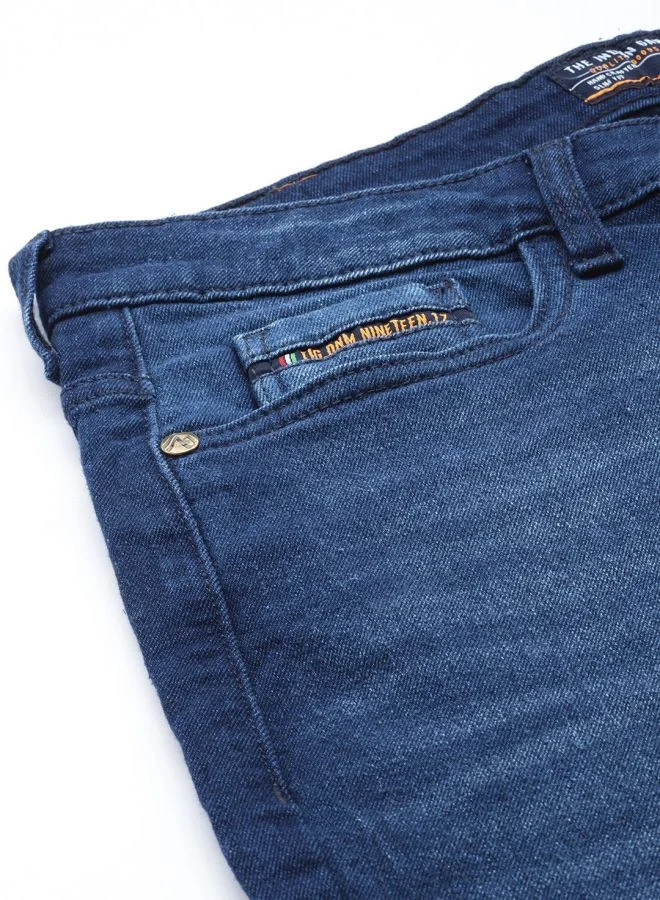 The Indian Garage Co Men Slim Fit Solid Mid-Rise Stretchable Jeans