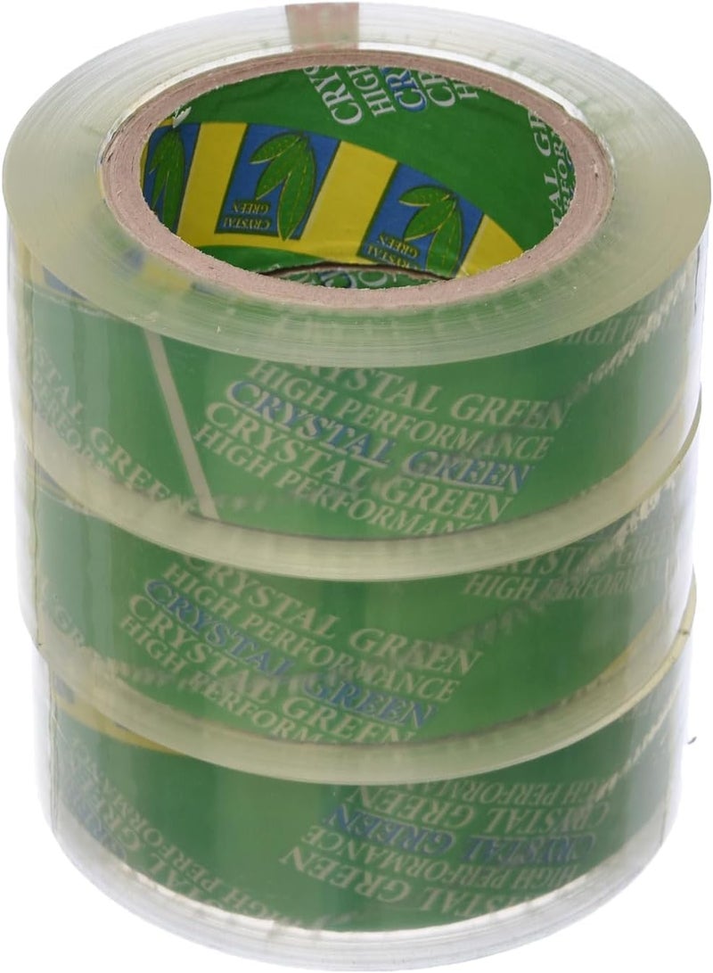 Wide Tape 3 Rolls Crystal Clear - Excellent Adhesion and Long Life - 300 Yards - Image 1