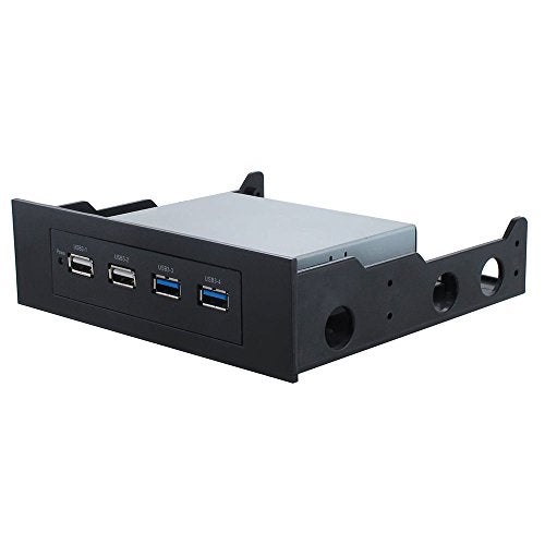 Sedna 2-Port USB 3.0 + 2-Port USB 2.0 3.5" Floppy Bay Front Panel with 5.25" Mounting Kit - Image 1