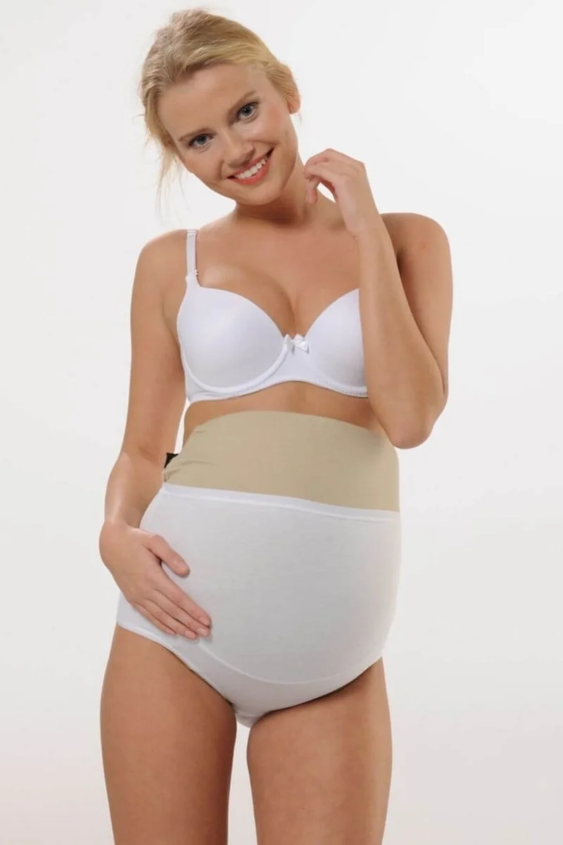 HMD Women's 3-Pack Black Cotton High Waist Maternity Panties & Comfortable Texture - 1413-3