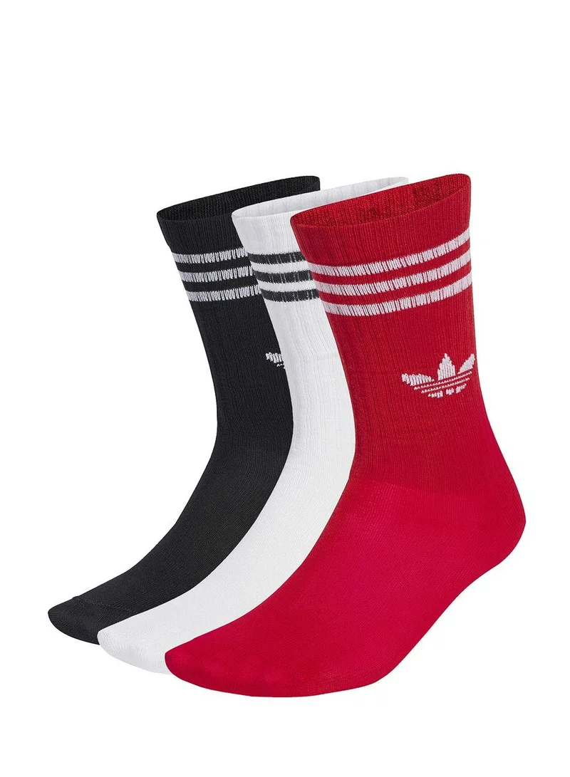 اديداس اوريجينالز adidas Crew Sock 3P Red Originals Socks