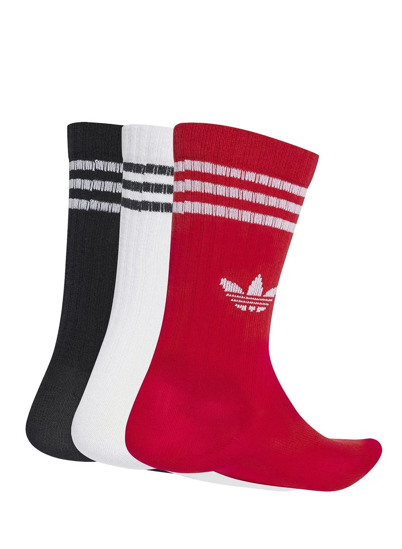 اديداس اوريجينالز adidas Crew Sock 3P Red Originals Socks