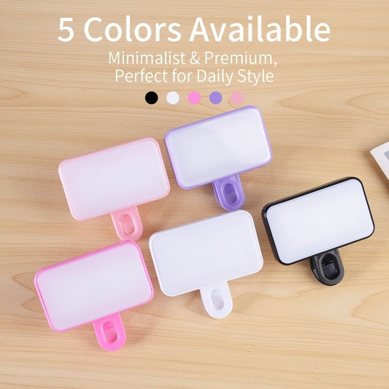 Red Mini Clip On Light 3 Brightness Levels Portable LED Fill Lamp - Image 1