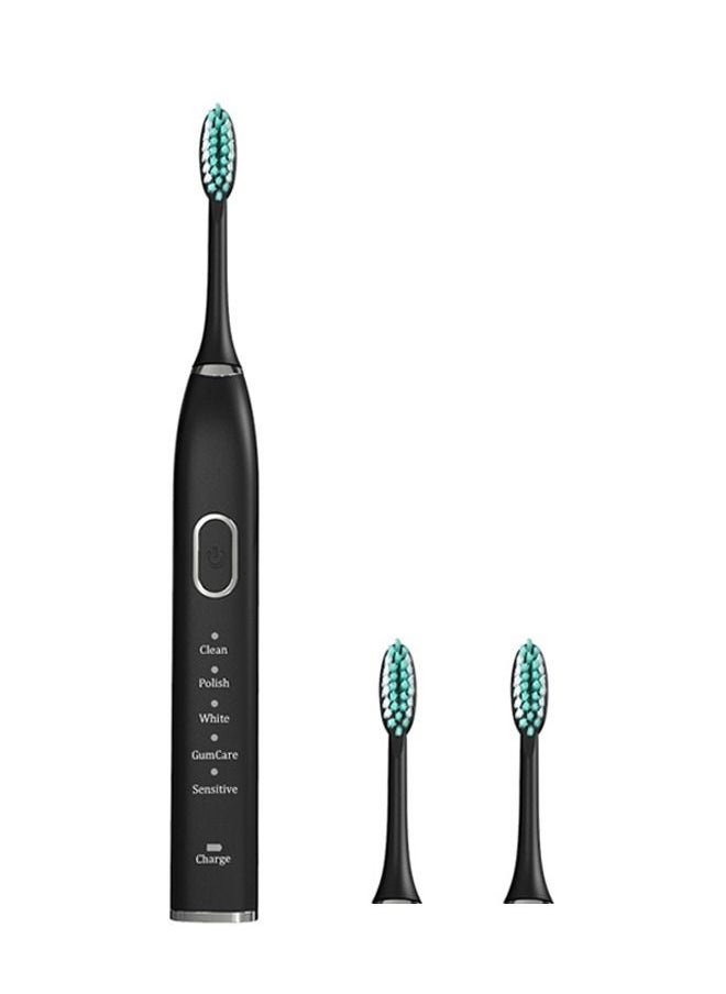 Sharpdo - Sonic Electric Toothbrush with 3 Brush Heads for Adults and Kids, One Charge for 180 Days,5 Modes  Rechargeable Electric Toothbrush(Black) - Image 1