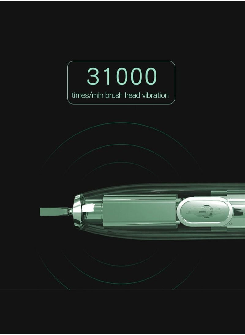 Sharpdo - Sonic Electric Toothbrush with 3 Brush Heads for Adults and Kids, One Charge for 180 Days,5 Modes  Rechargeable Electric Toothbrush(Black) - Image 1