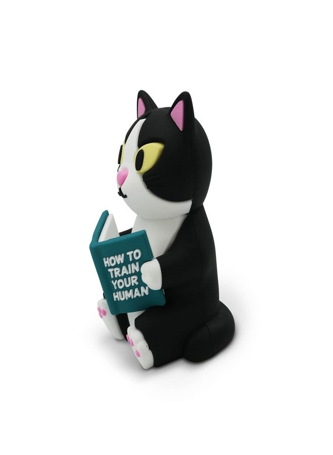 GOOFBALLS Little Readers - Cute Figurines for Bookshelves, Desks, Terrariums & Home Decor - Book-Loving Animal Statues - Cat - Image 2