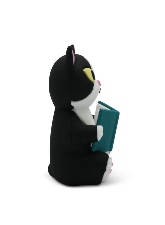 GOOFBALLS Little Readers - Cute Figurines for Bookshelves, Desks, Terrariums & Home Decor - Book-Loving Animal Statues - Cat - Image 5