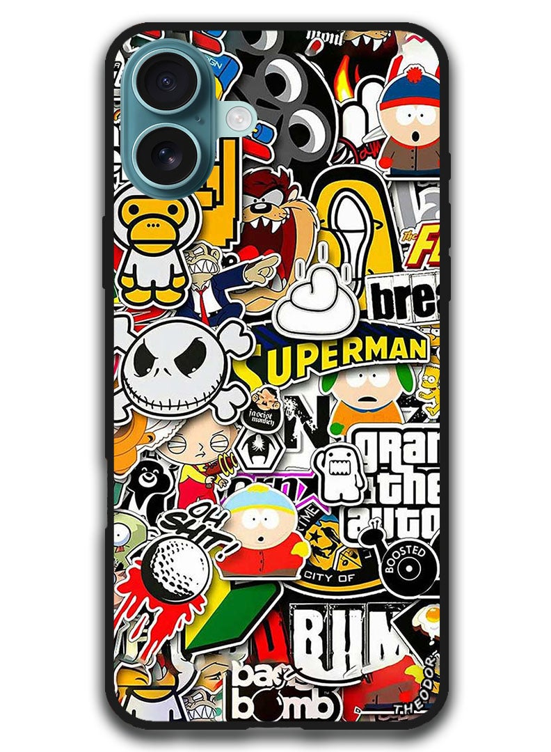 Theodor Protective Case Anti Scratch Shock Proof Bumper Cover For iPhone 16 (6.1)-inch superhero tags - Image 1