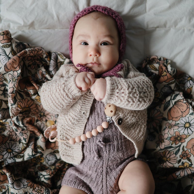 FRIGG Andersen Fairytale Natural Rubber Baby Pacifier | Made in Denmark | BPA-Free (Twilight Mauve/Primrose, 6-18 Months) - Image 4