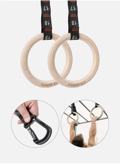 CHAMP KIT Gymnastics Rings - Adjustable with Numbered Straps and Premium Quality - Perfect for Calisthenics and Home Workouts  - Image 1