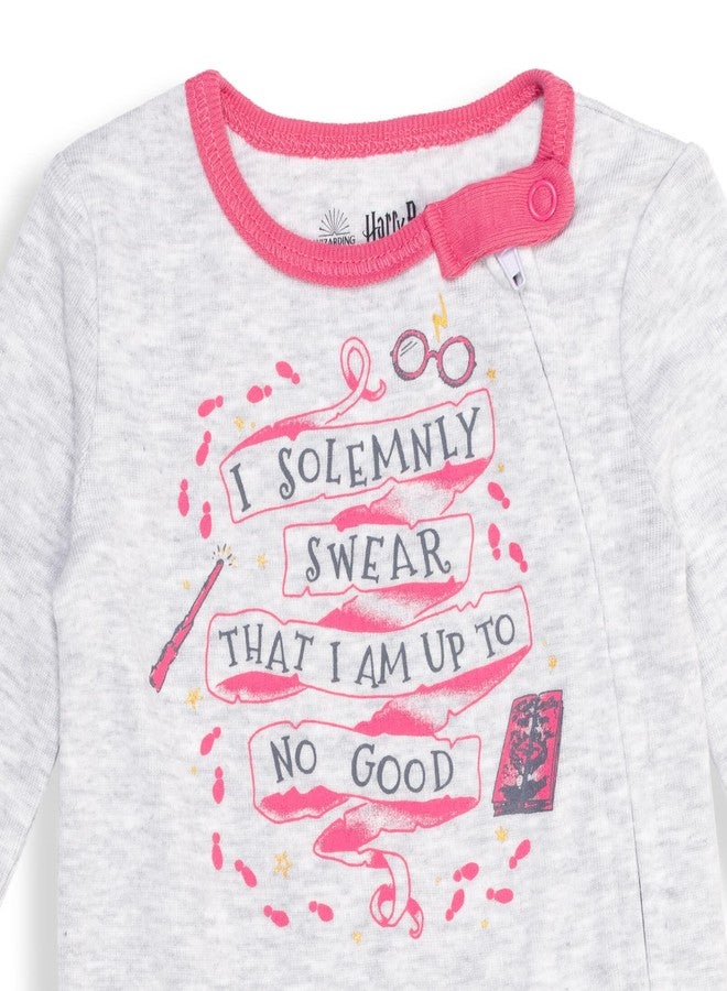 هاري بوتر طقم نوم ولعب للأطفال حديثي الولادة من هاري بوتر، بتصميم هيدويج البومة، قطعتان، وردي/أبيض، من 3 إلى 6 أشهر - Image 4