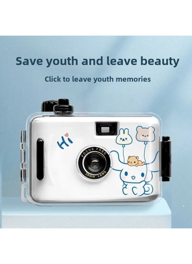 Generic PRAIRE CAMERA STUDENT FOOT CAMERA FEMALE BIRTHDAY Couple Film Photographable Children Waterproof Camera-Body Color:Prince And Rose Style - Single Camera + 12 Colors  - Image 2