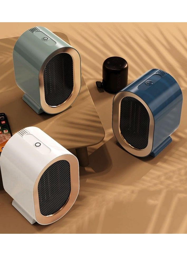 NUMPIG High Power Ceramic PTC Electric Heater – 1200W Small Q Desktop Heater with 2-Position Temperature Control (Green) - Image 2