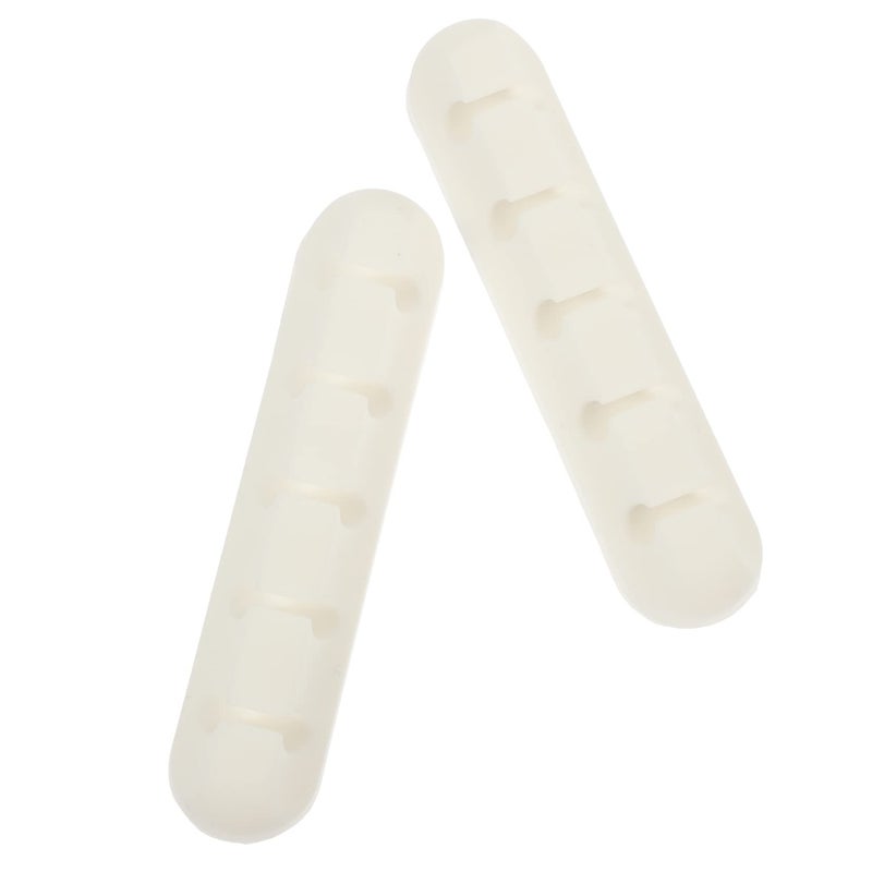 2 Pack White Adhesive Cable Organizers Cord Keepers For Home Office And Appliances - Image 2