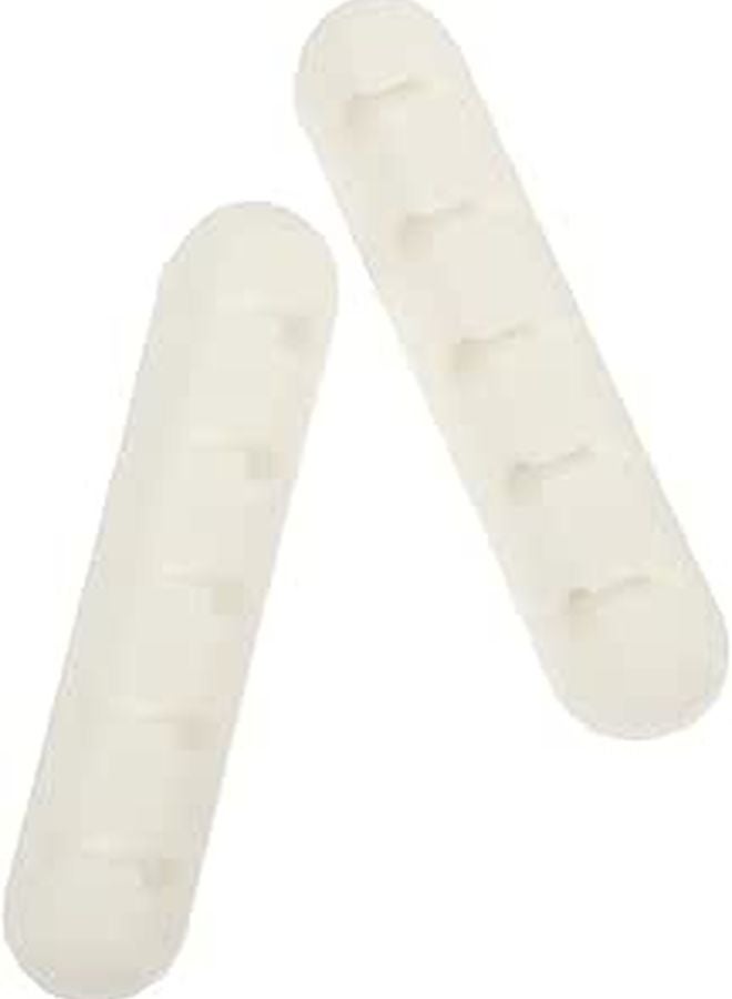 2 Pack White Adhesive Cable Organizers Cord Keepers For Home Office And Appliances - Image 1