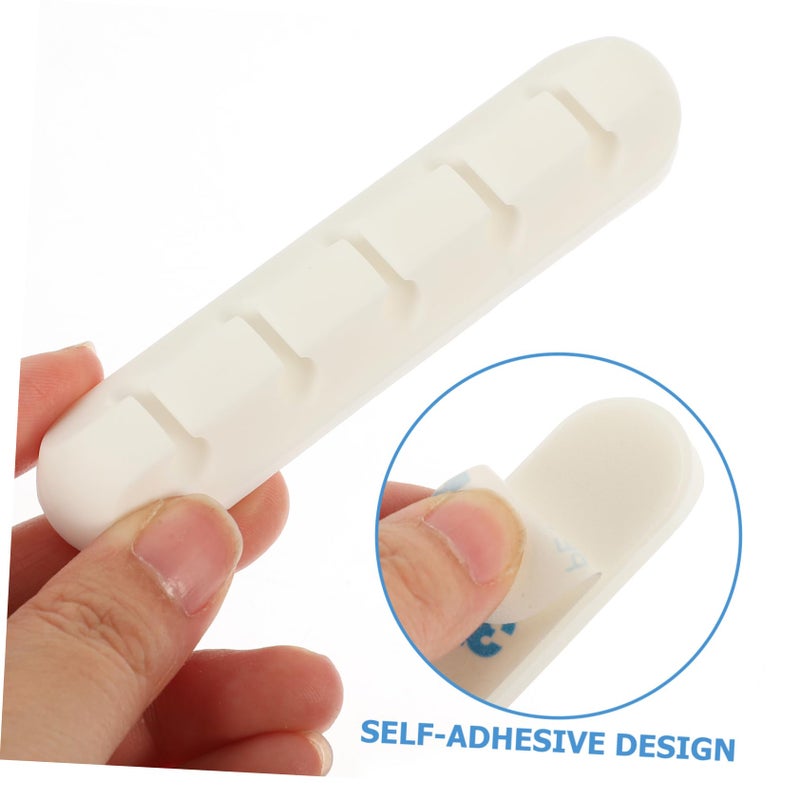 2 Pack White Adhesive Cable Organizers Cord Keepers For Home Office And Appliances - Image 5