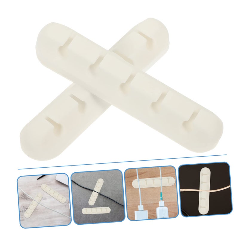 2 Pack White Adhesive Cable Organizers Cord Keepers For Home Office And Appliances - Image 4