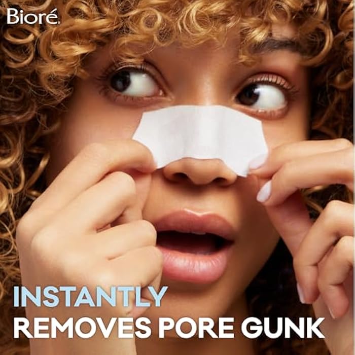 Bioré Original Blackhead Remover Strips, Deep Cleansing Nose Strips With Instant Pore Unclogging, Features C-Bond Technology, Oil-Free, Non-Comedogenic Use, 14 Count - Image 5