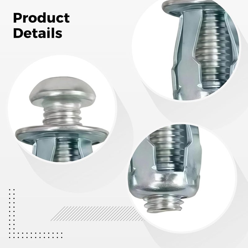 مجموعة مراسي الجدار المجوفة 100 من صواميل جاك ومسامير مطلية بالزنك 0.98 بوصة للجدران الجافة والخشب والبلاستيك - Image 5