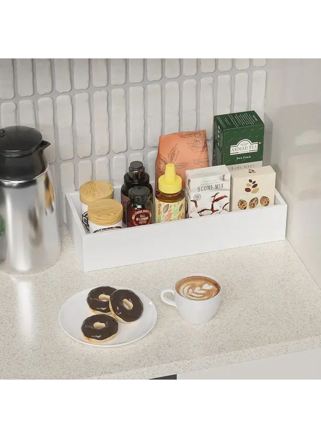 Modern Black Bathroom Vanity Organizer Tray With Lipped Edges Minimalist Design For Perfumes Candles And Soap Dispensers - Image 5