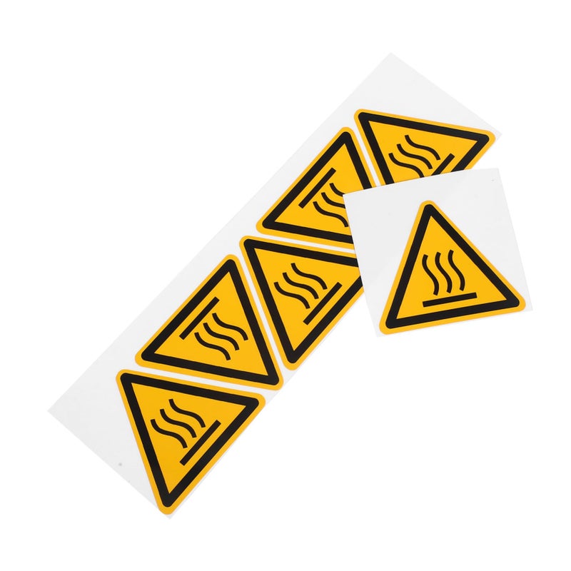 High Temperature Warning Stickers 2 Sheets Industrial Safety Signs Size 5 X 4.4 Cm - Image 2