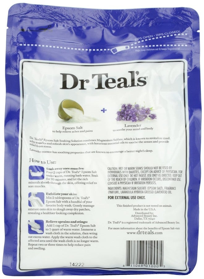 Dr Teal's Advanced Dr. Teals Lavendar Scented Epsom Salt, 48 oz - Image 2