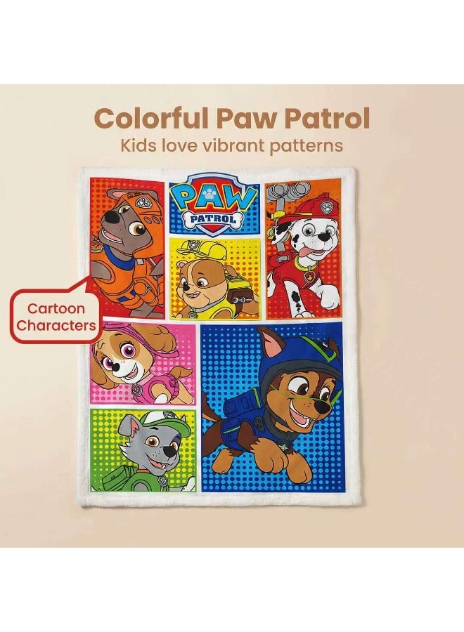 ILovhaprty PAW Patrol Kids Fleece Blanket 150×100cm, Super Soft Cozy Lightweight Cartoon Throw Blanket, Skin-Friendly Warm Flannel Blanket for Sofa Bed Car Travel, Perfect Eid Ramadan Gift for Boys Girls Toddlers - Image 2
