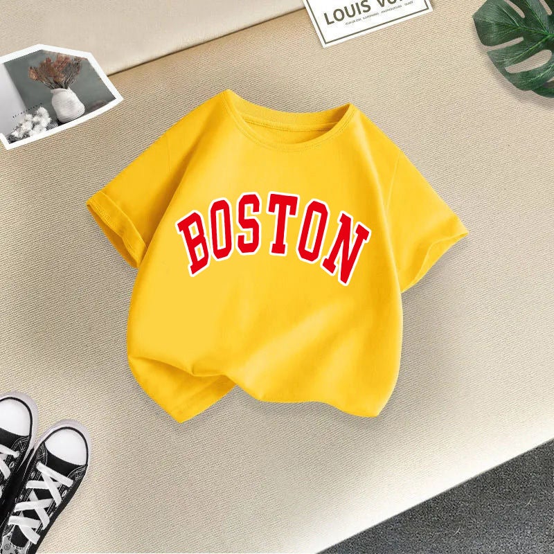 Children'S Trendy Cotton T-Shirts For Summer, Boys And Girls Short-Sleeve 2026 New Korean Style Cartoon Print Children'S Clothing Trend - Image 1