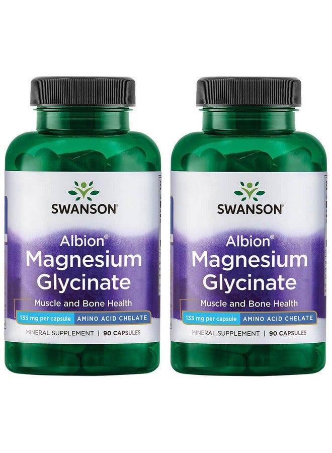 Swanson Chelated Magnesium 133 Milligrams 90 Capsules (2 Pack) - Image 1
