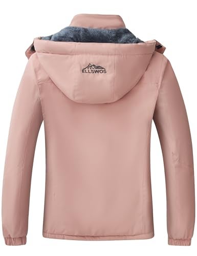 ELLSWOS Womens Winter Coats Waterproof Ski Jacket Warm Snow Jackets Windproof Windbreaker Hooded Raincoat - Image 4