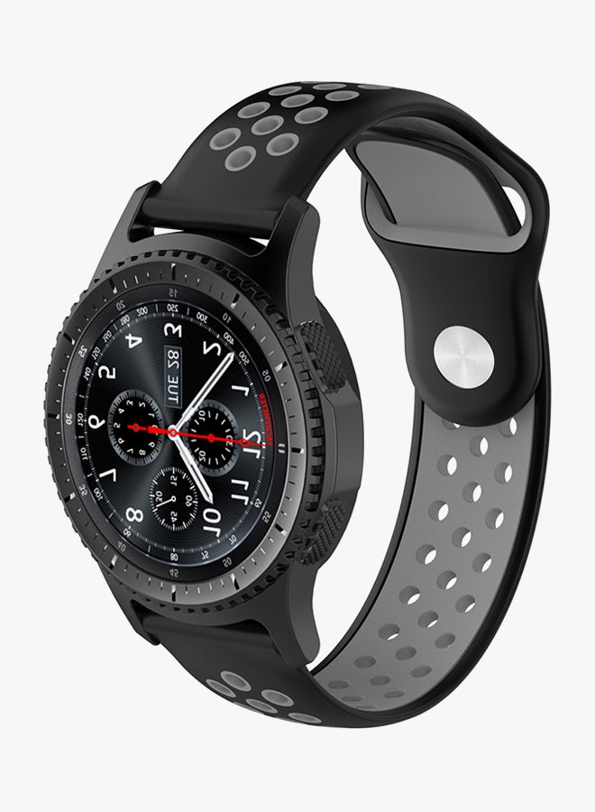 Replacement Wrist Band For Samsung Gear S3 Frontier Black/Grey - Image 3