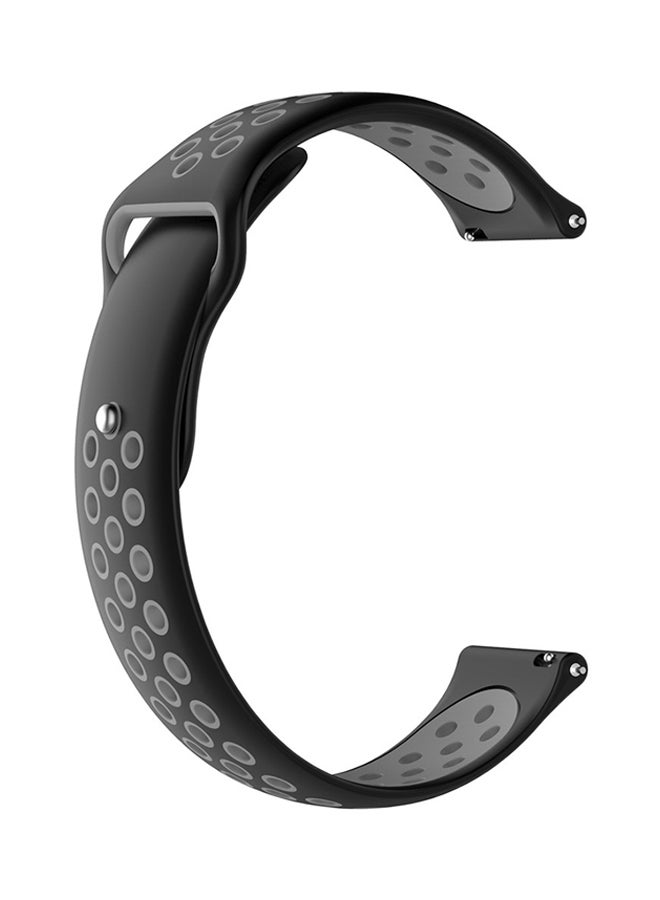 Replacement Wrist Band For Samsung Gear S3 Frontier Black/Grey - Image 1