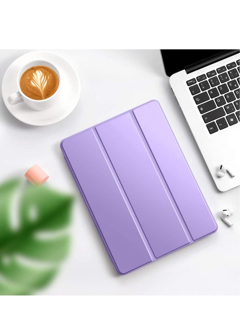 vesus Case for iPad 8th Generation/iPad 10.2 Case 2020, Smart Folio Soft TPU Protective Case Cover with Apple Pencil Holder for iPad 8th/7th Gen, Auto Sleep/Wake, Full Body Protection - Lavender - Image 2