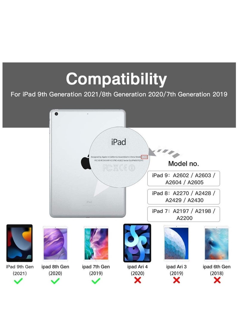 vesus Case for iPad 8th Generation/iPad 10.2 Case 2020, Smart Folio Soft TPU Protective Case Cover with Apple Pencil Holder for iPad 8th/7th Gen, Auto Sleep/Wake, Full Body Protection - Lavender - Image 5