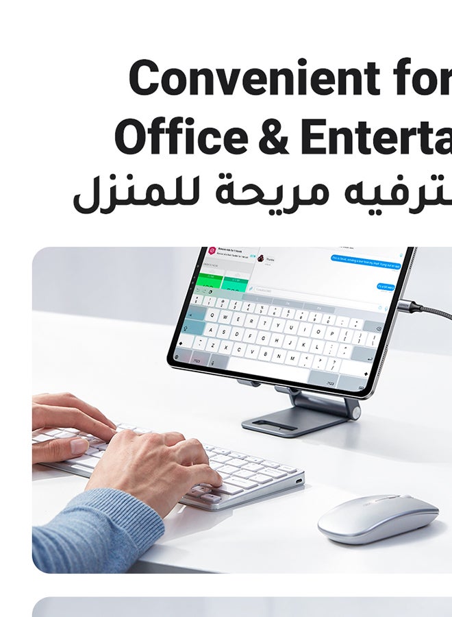 يو جرين قارئ بطاقة SD تايب سي مع منفذ USB A لسلسلة ايفون 15 محول بطاقة ذاكرة مايكرو اس د يمتوافق مع بطاقة SD/TF/Micro SD لهاتف iPhone 15 /سامسونج اس24 اس23 الترا/ الكاميرا/الماوس/لوحة المفاتيح/محرك أقراص فلاش - Image 4