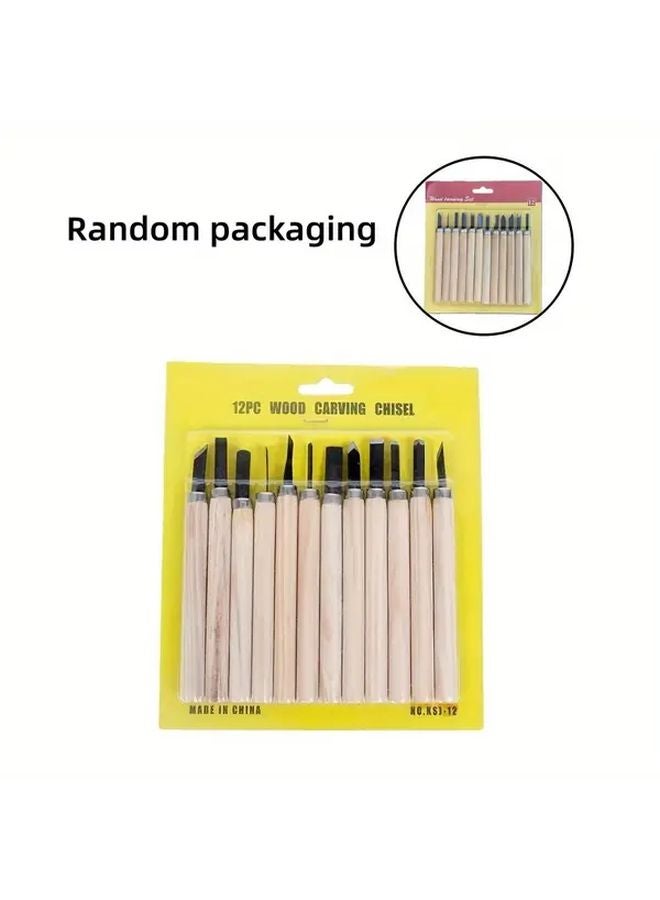 24 Pcs Heavy Duty Carbon Steel Wood Carving Chisels Professional Woodworking Tools - Image 5