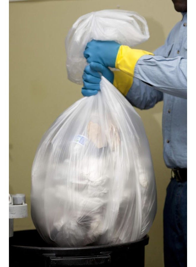 Aluf Plastics أكياس قمامة شفافة سعة 55 جالون - (عبوة ضخمة 100) - 38" × 58" - 1.5 ميل (معادل) - سلسلة CSR - أكياس قمامة شفافة ثقيلة الوزن للاستخدام الصناعي، إعادة التدوير، المقاولين، التخزين، في الهواء الطلق - Image 2