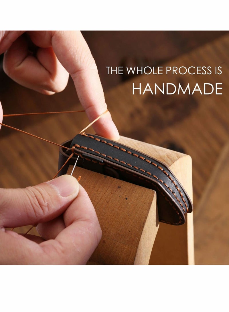 SYOSI Key Protector Cover for KIA EX SX Fiesta, Full Protection Leather Case Fob (Black) - Image 3