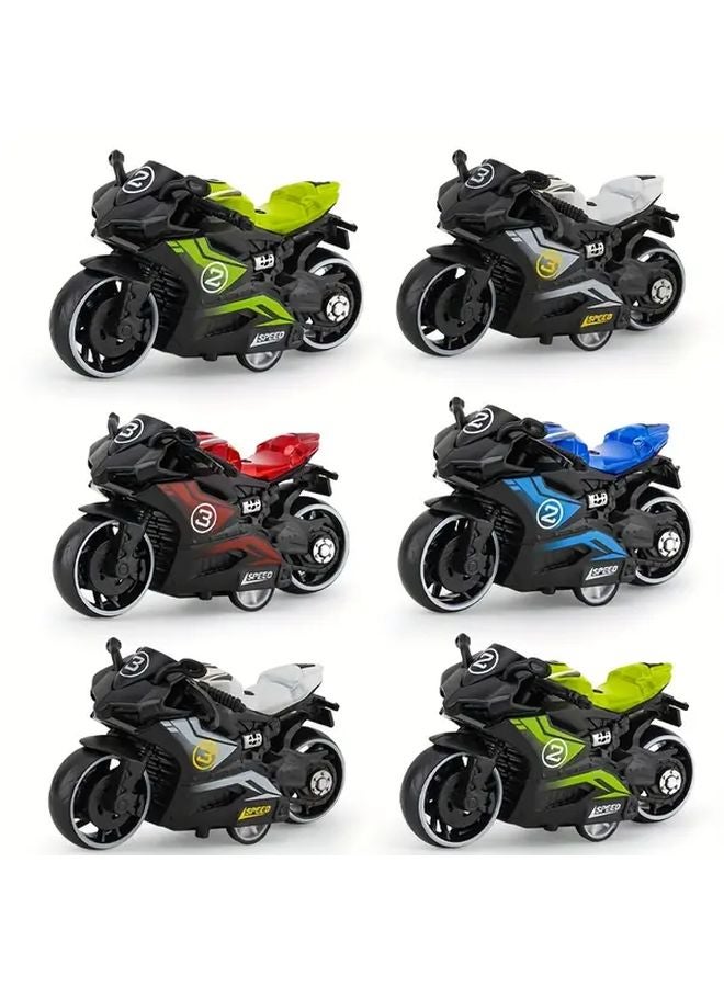 Red Motorcycle Toy Model Alloy Rebound Car Without Electricity Cool Design Gift - Image 4
