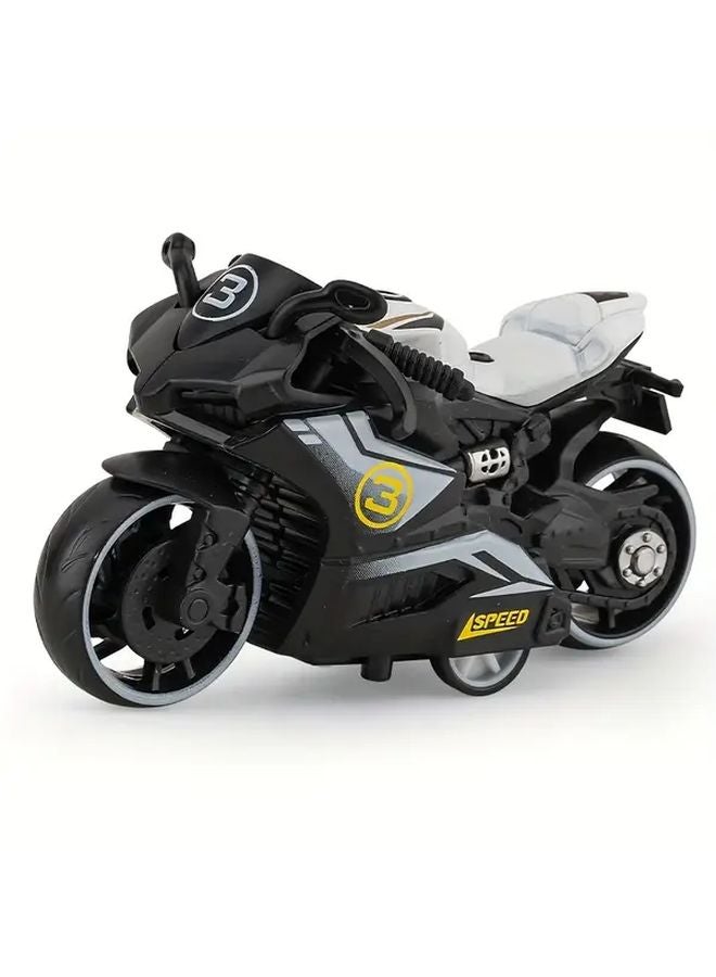 Red Motorcycle Toy Model Alloy Rebound Car Without Electricity Cool Design Gift - Image 5