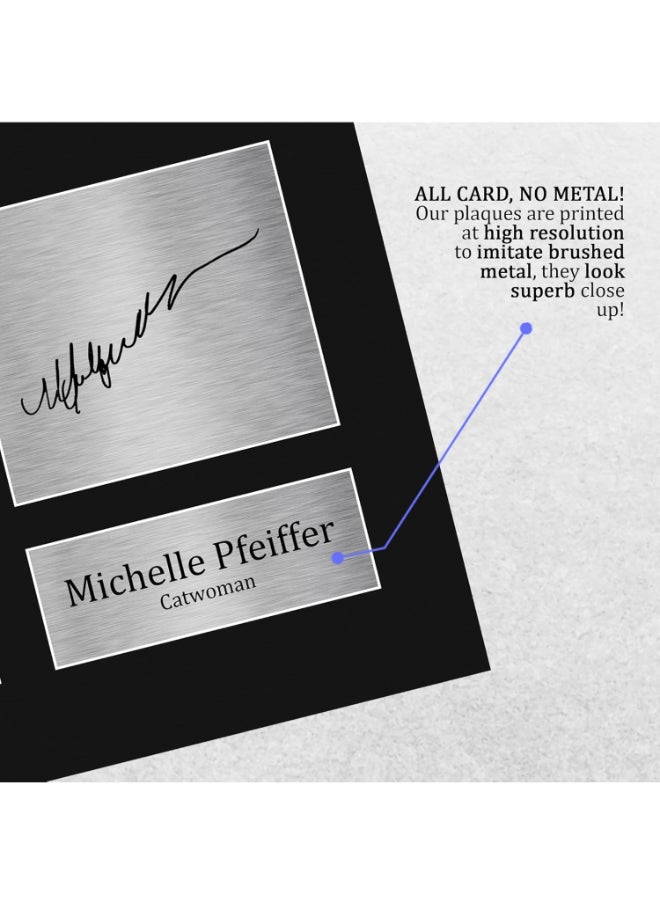 HWC Trading HWC Trading Michelle Pfeiffer Batman Catwoman Presents Printed Gifts Signed Autograph Picture for Movie Memorabilia Fans  - Image 5
