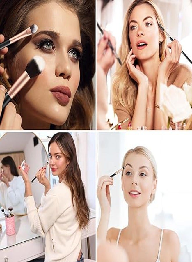 general Make-up Brushes Rose Gold 14 Piece Make-up Brush Set with Blender Sponge and Brush Cleaner Premium Synthetic Kabuki Foundation Powder Blush Eyeshadow - Image 3