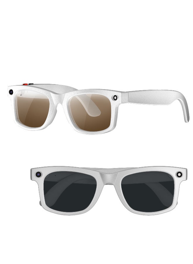 ZESITH White S2 AI Smart Glasses, AI Simultaneous Translation, AI Object Recognition, HD Video Record, Wireless Bluetooth Call - Image 1