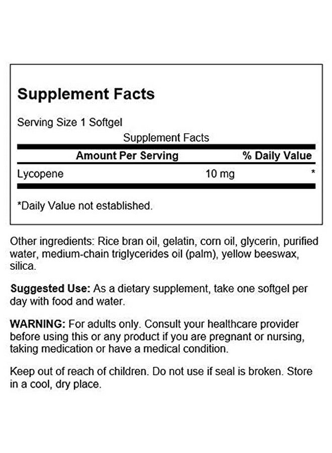 Swanson Lycopene 10 mg 120 Sgels (2 Pack) - Image 2