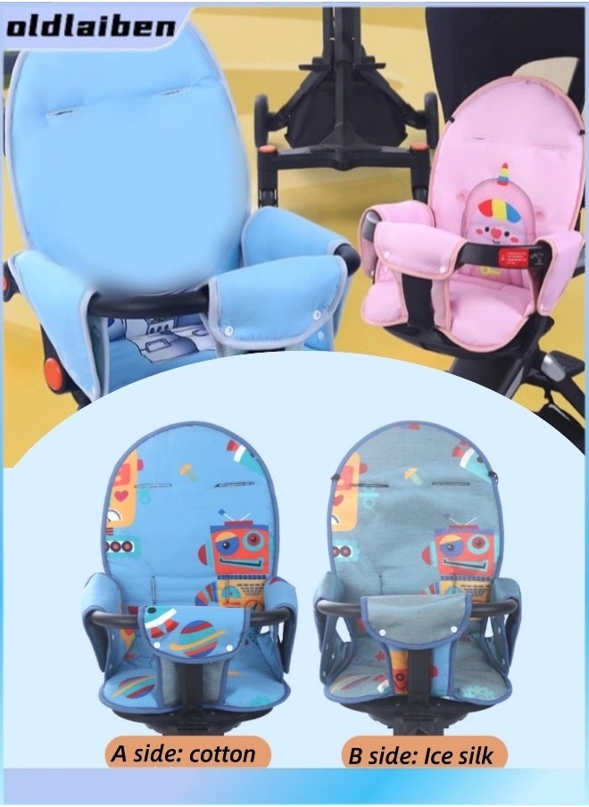oldlaiben Stroller Cushion,Baby Body Supports For Baby Newborn Infants,Extra Soft Stroller Cushion Pads Car Seat Insert,Breathable & Adjustable Seat Cushion,Suitable For All Seasons, Two-Speed Adjustment(Blue)  - Image 1